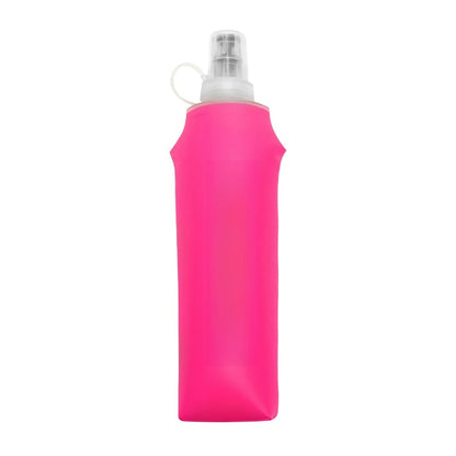 Collapsible Silicone Water Bottle with Bite Valve, Space Saving Foldable Water Container for Travel Camping Hiking Running