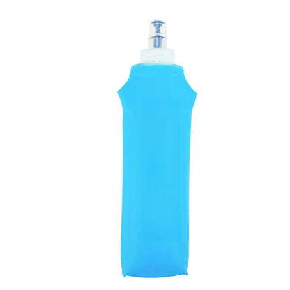 Collapsible Silicone Water Bottle with Bite Valve, Space Saving Foldable Water Container for Travel Camping Hiking Running