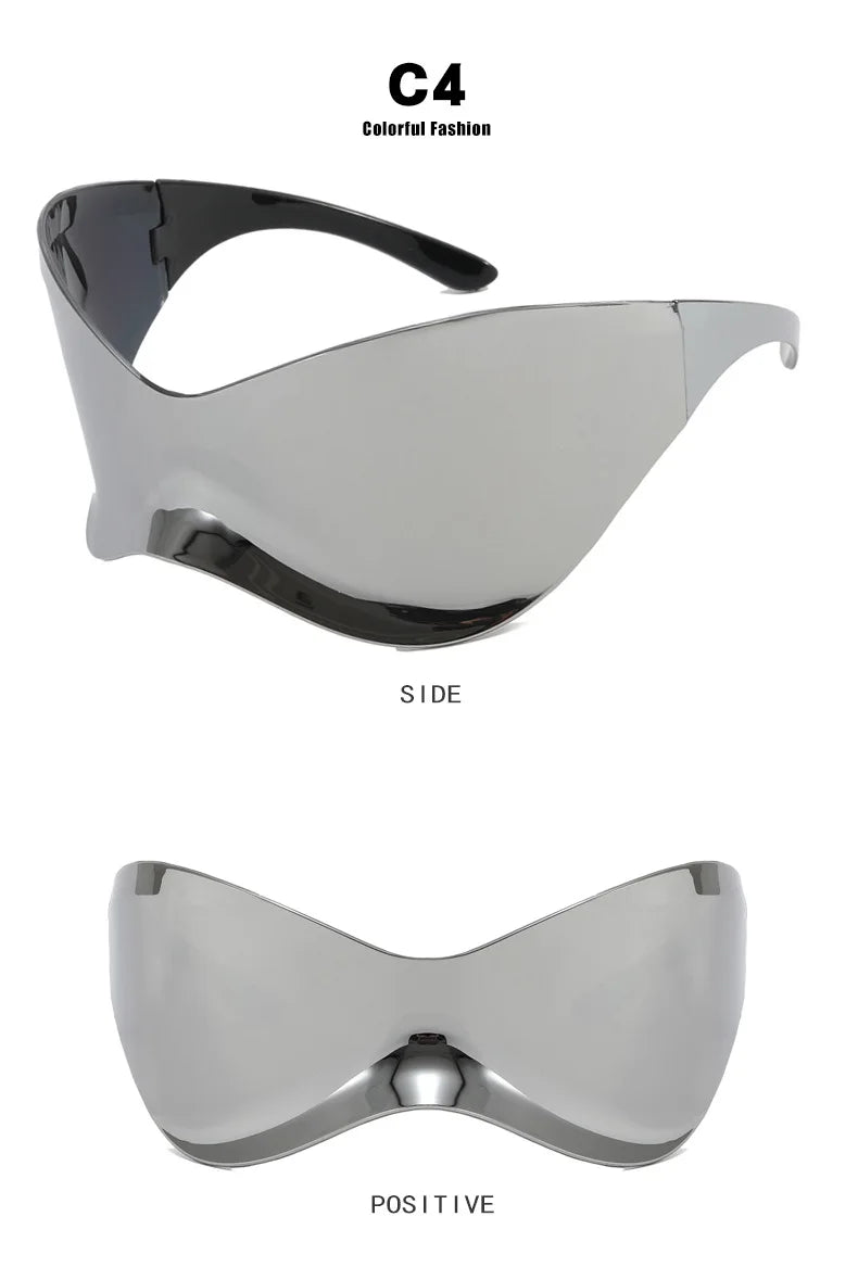 Horizon Wrap Shades | Y2K Rimless Sunglasses by Route95