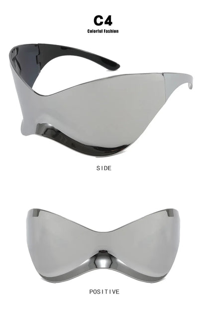 Horizon Wrap Shades | Y2K Rimless Sunglasses by Route95