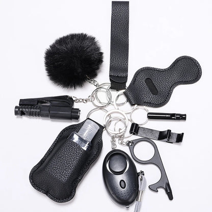 Self Defense Keychain Set For Women Safety Keychain Full Set With Personal Alarm, Window Breaker Keychain Accessories