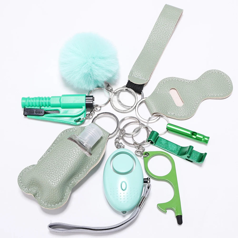 Self Defense Keychain Set For Women Safety Keychain Full Set With Personal Alarm, Window Breaker Keychain Accessories