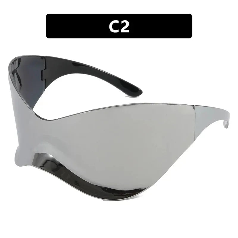 Horizon Wrap Shades | Y2K Rimless Sunglasses by Route95