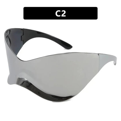 Horizon Wrap Shades | Y2K Rimless Sunglasses by Route95