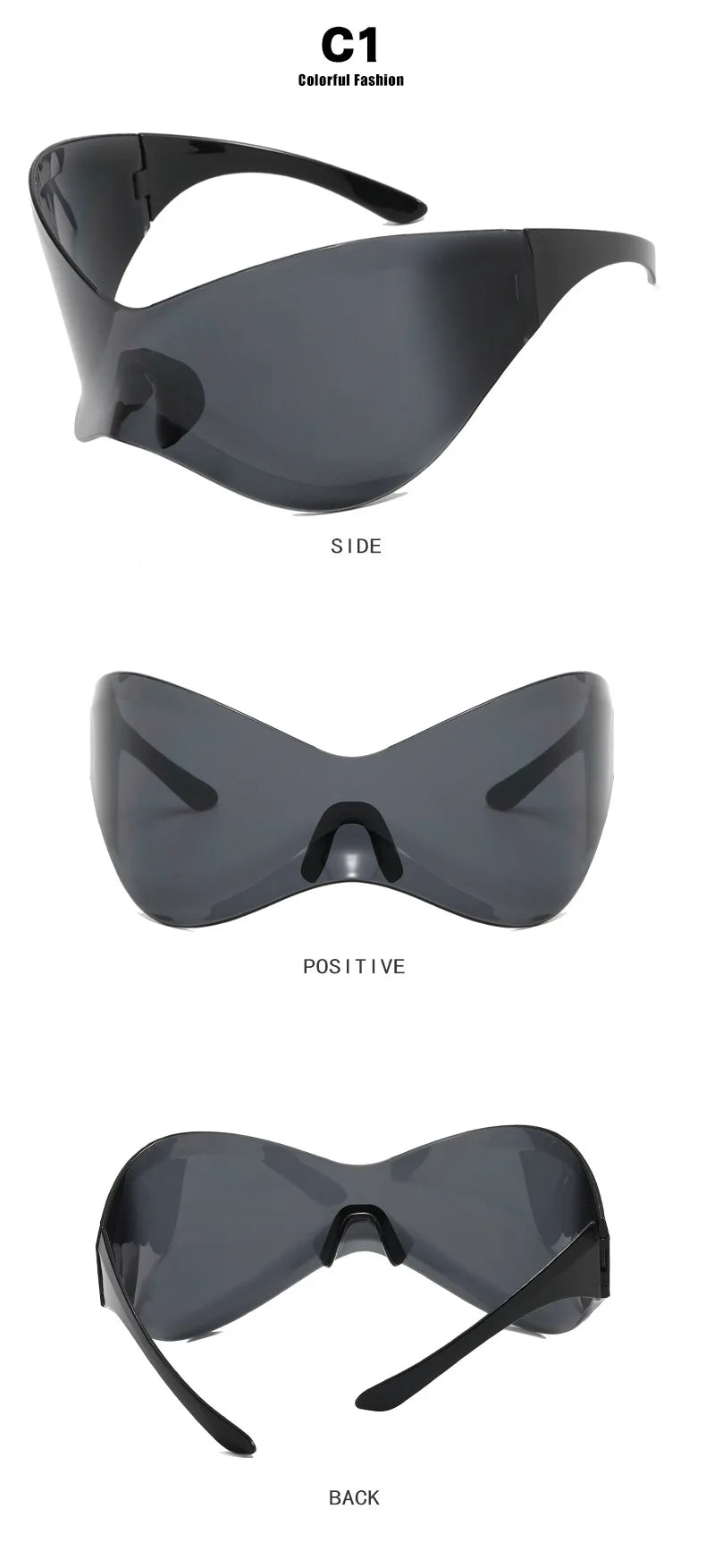 Horizon Wrap Shades | Y2K Rimless Sunglasses by Route95