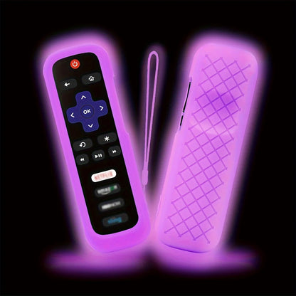 1/2/3 piece set of luminous silicone remote control with rope suitable for TCL Hisense Roku TV remote control