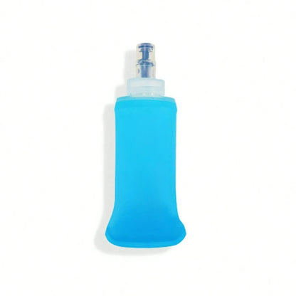 Collapsible Silicone Water Bottle with Bite Valve, Space Saving Foldable Water Container for Travel Camping Hiking Running