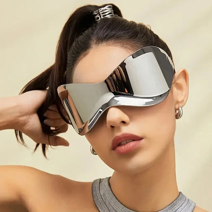 Horizon Wrap Shades | Y2K Rimless Sunglasses by Route95