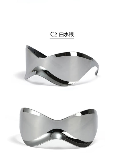 Horizon Wrap Shades | Y2K Rimless Sunglasses by Route95