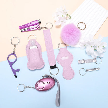 Self Defense Keychain Set For Women Safety Keychain Full Set With Personal Alarm, Window Breaker Keychain Accessories