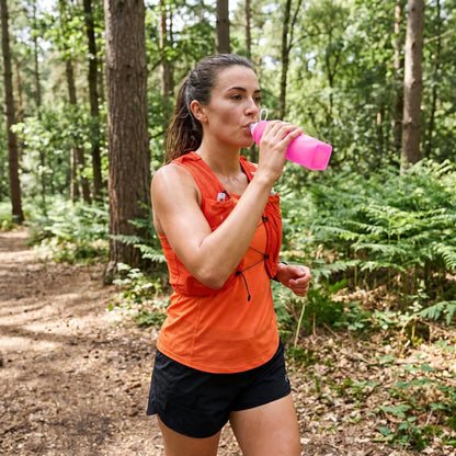 Collapsible Silicone Water Bottle with Bite Valve, Space Saving Foldable Water Container for Travel Camping Hiking Running