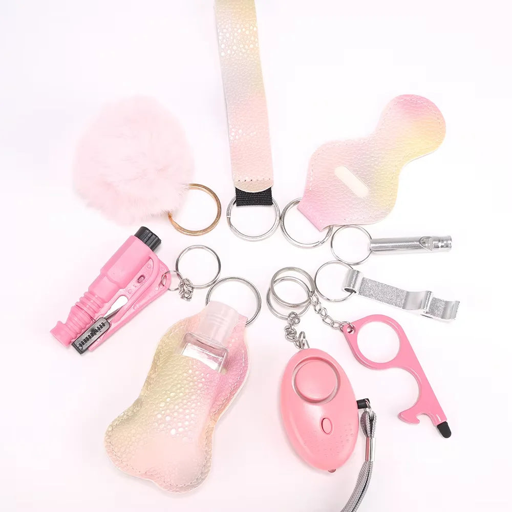 Self Defense Keychain Set For Women Safety Keychain Full Set With Personal Alarm, Window Breaker Keychain Accessories