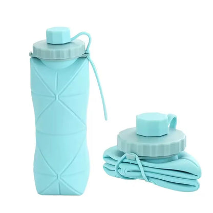 1Pc 600mlLarge Collapsible Silicone Cup-Portable Travel Water Bottle for Outdoor, Food-Grade with Fresh Colors, Foldable Design