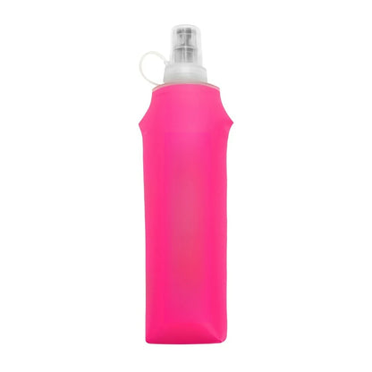 Collapsible Silicone Water Bottle with Bite Valve, Space Saving Foldable Water Container for Travel Camping Hiking Running